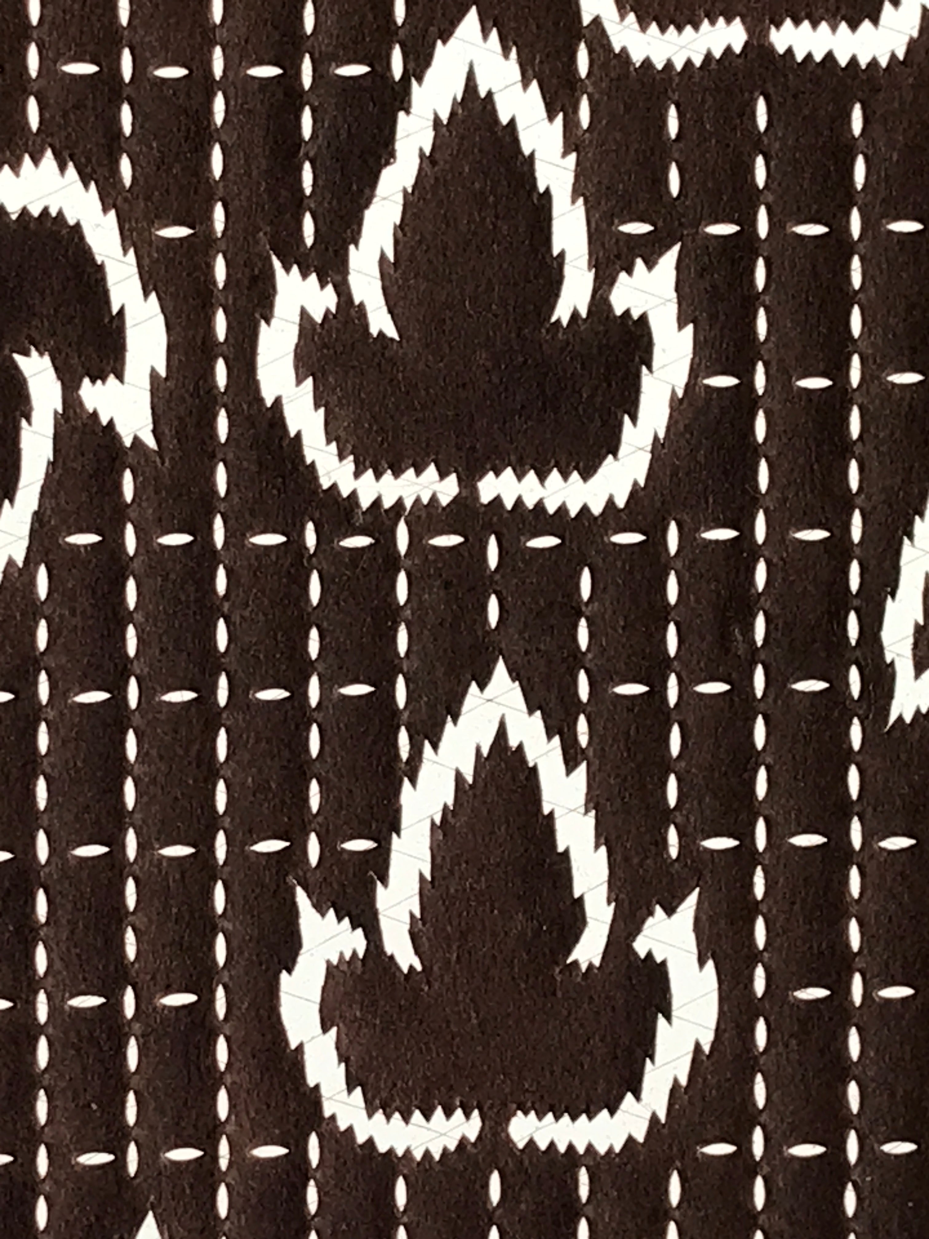 Japanese Antique Ise Katagami Paper Kimono Stencil Leaf Design A608