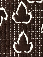 Japanese Antique Ise Katagami Paper Kimono Stencil Leaf Design A608