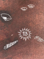 Japanese Antique Ise Katagami Paper Kimono Stencil Seashell Design A613