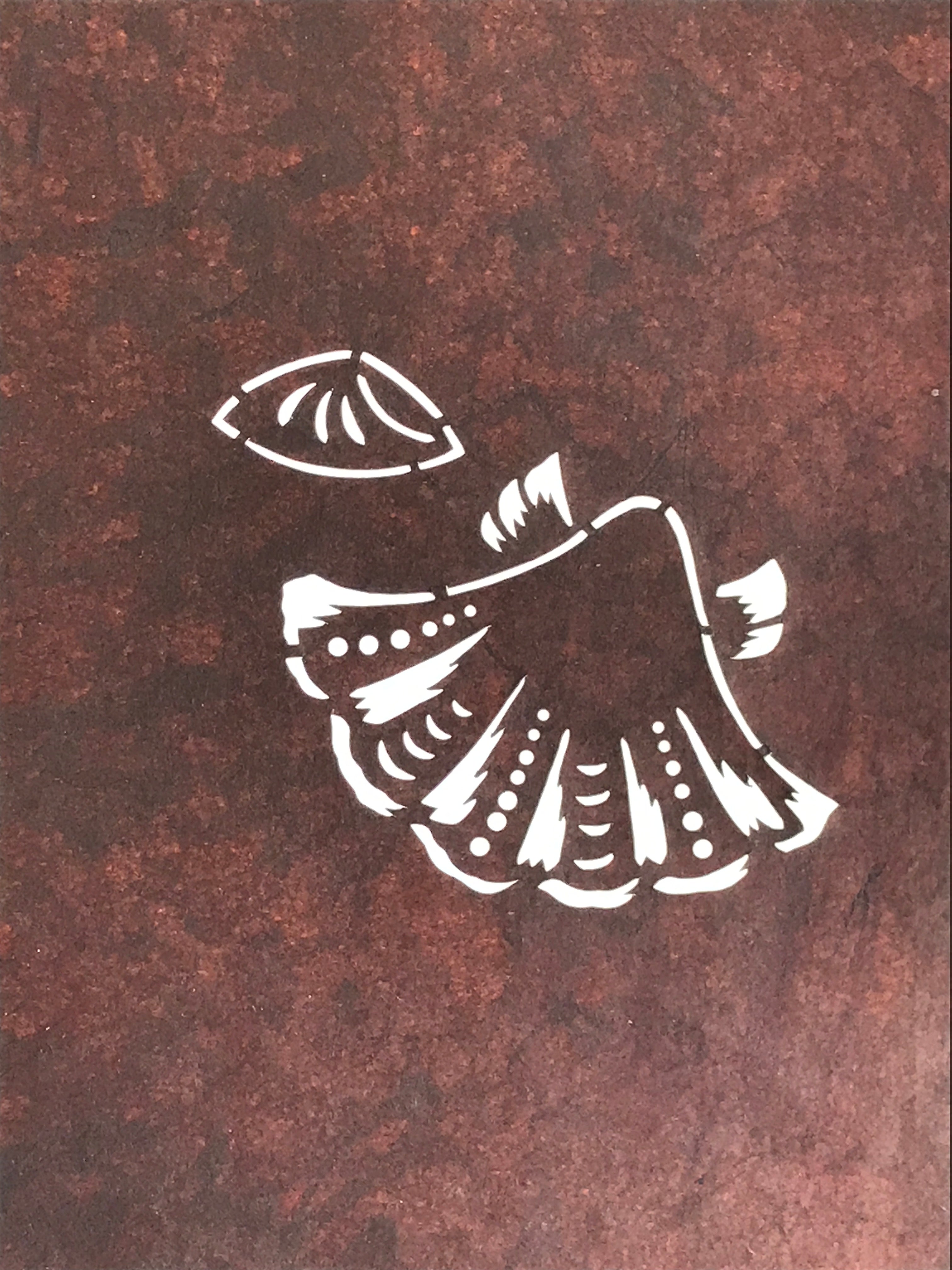Japanese Antique Ise Katagami Paper Kimono Stencil Seashell Design A613