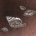 Japanese Antique Ise Katagami Paper Kimono Stencil Seashell Design A613