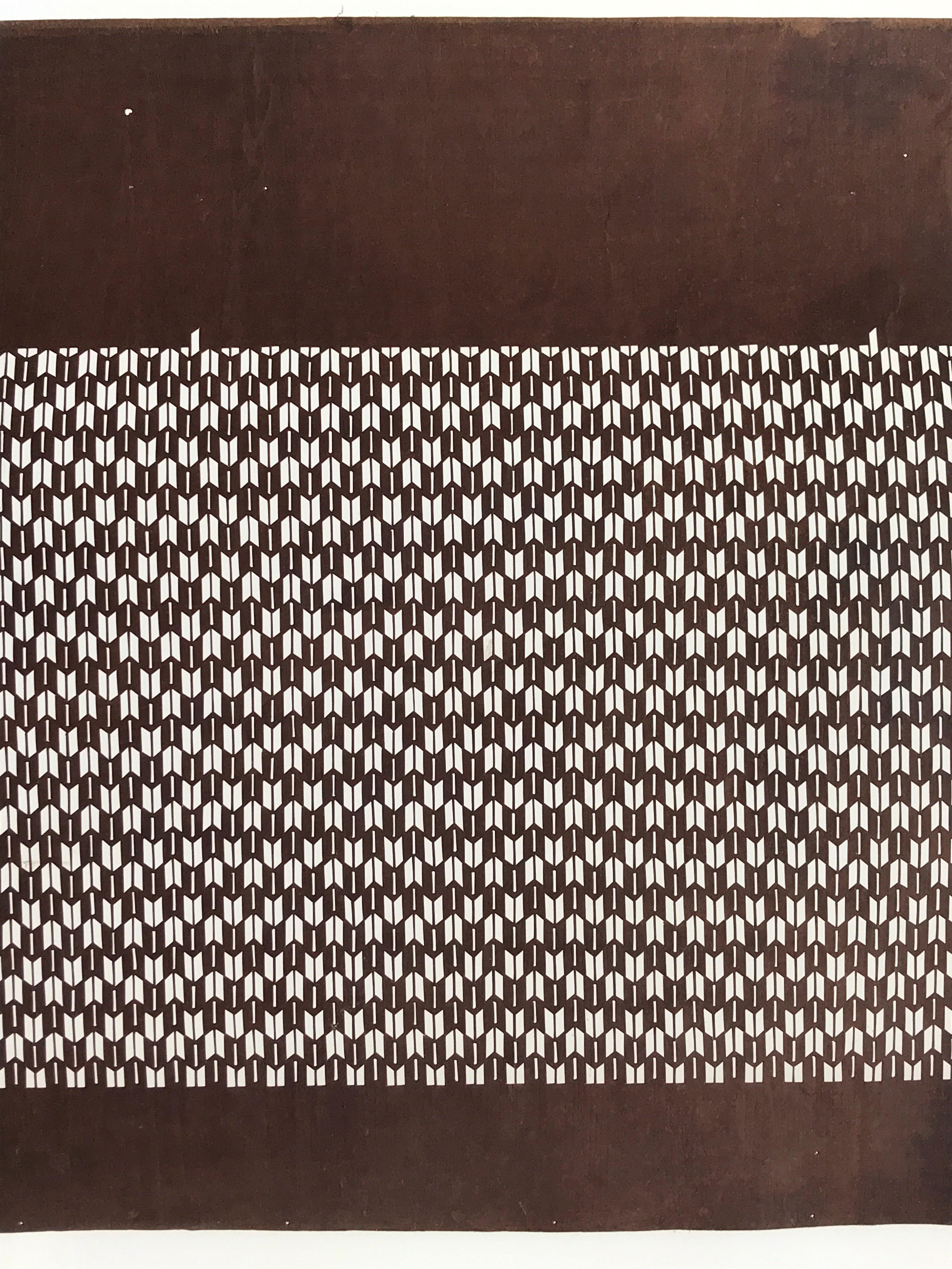 Japanese Antique Ise Katagami Paper Kimono Stencil Yabane Arrow Design A607