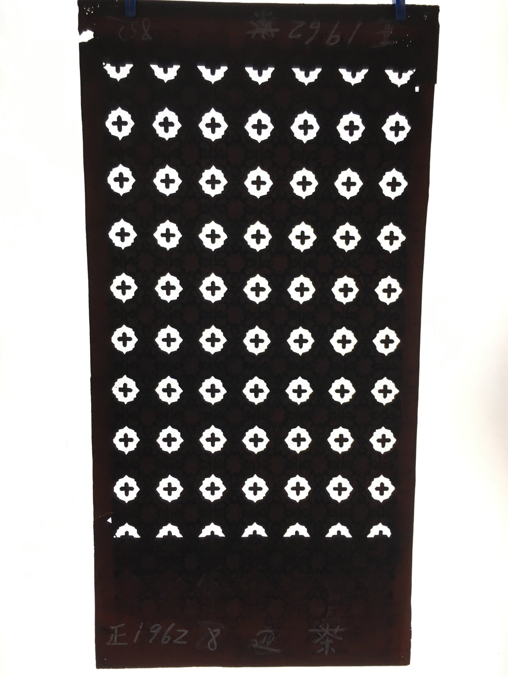 Japanese Antique Katagami Kimono Stencil Katazome Plus Flower C1900 Meiji C295