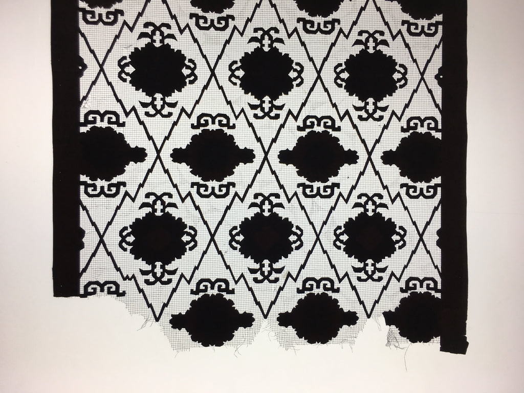 Japanese Antique Katagami Kimono Stencil Katazome Rhombus C1900 Meiji Era C296