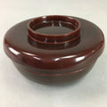 Japanese Antique Wooden Lacquer Lidded Bowl Brown Owan Soup Rice UR291
