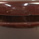 Japanese Antique Wooden Lacquer Lidded Bowl Brown Owan Soup Rice UR293