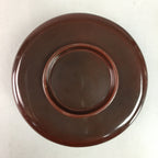 Japanese Antique Wooden Lacquer Lidded Bowl Brown Owan Soup Rice UR293