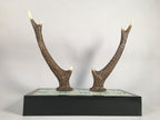Japanese Antler Display Vtg Deer Sword Stand Katana Holder Wood Replica JK116