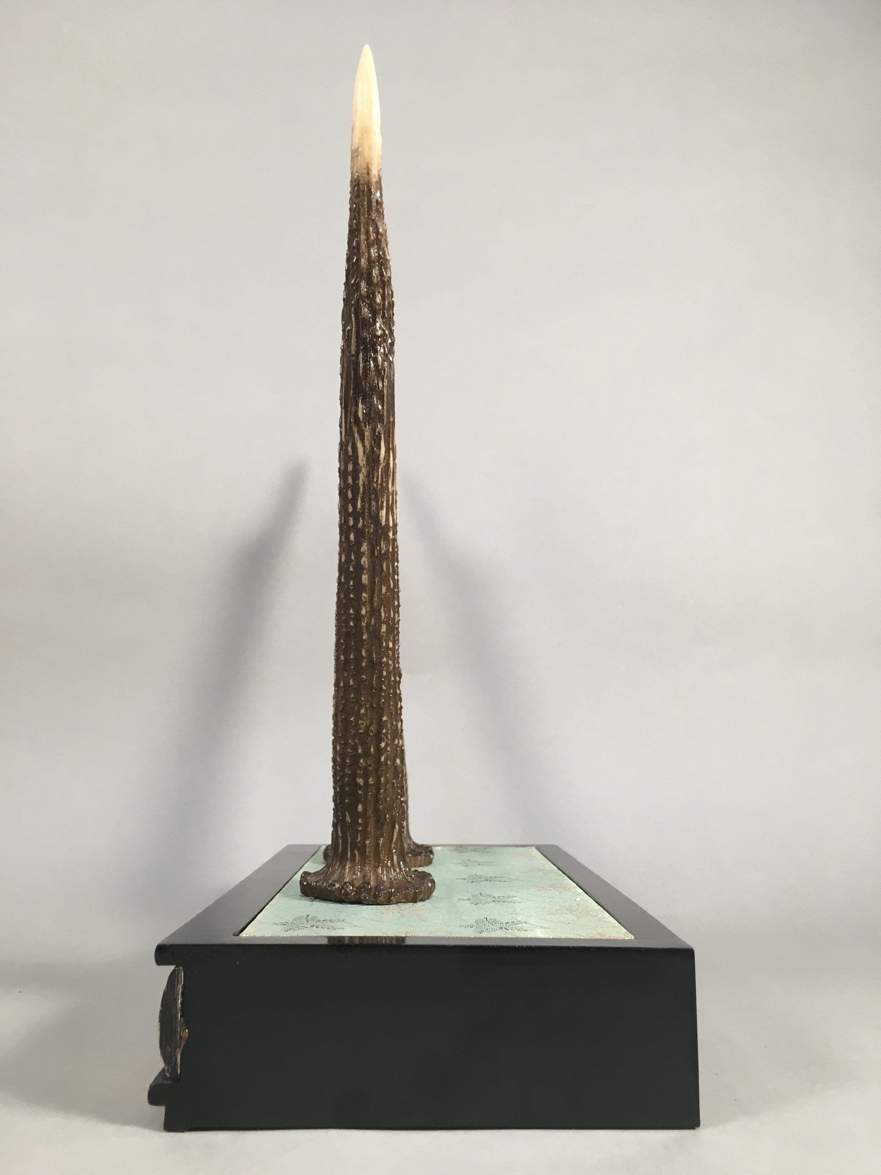 Japanese Antler Display Vtg Deer Sword Stand Katana Holder Wood Replica JK116
