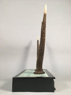 Japanese Antler Display Vtg Deer Sword Stand Katana Holder Wood Replica JK116