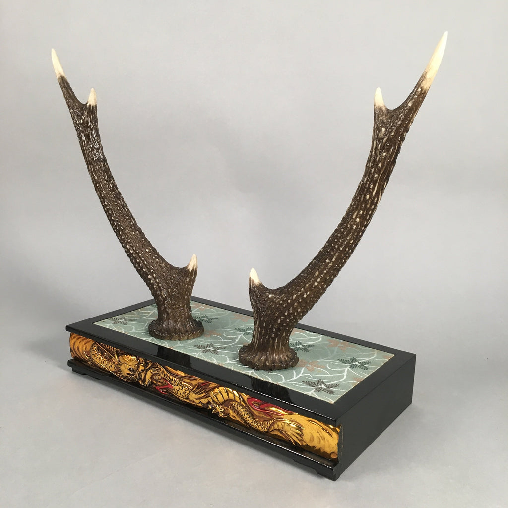 Japanese Antler Display Vtg Deer Sword Stand Katana Holder Wood Replica JK116
