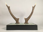 Japanese Antler Display Vtg Deer Sword Stand Katana Holder Wood Replica JK117