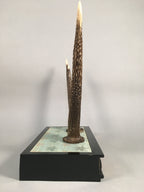 Japanese Antler Display Vtg Deer Sword Stand Katana Holder Wood Replica JK117