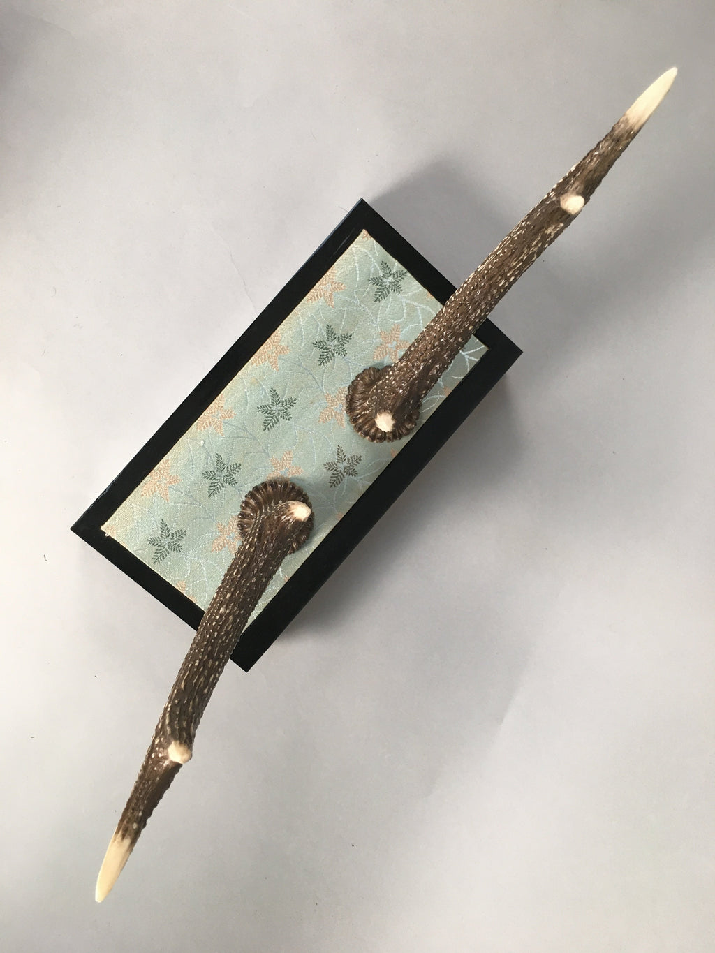 Japanese Antler Display Vtg Deer Sword Stand Katana Holder Wood Replica JK117