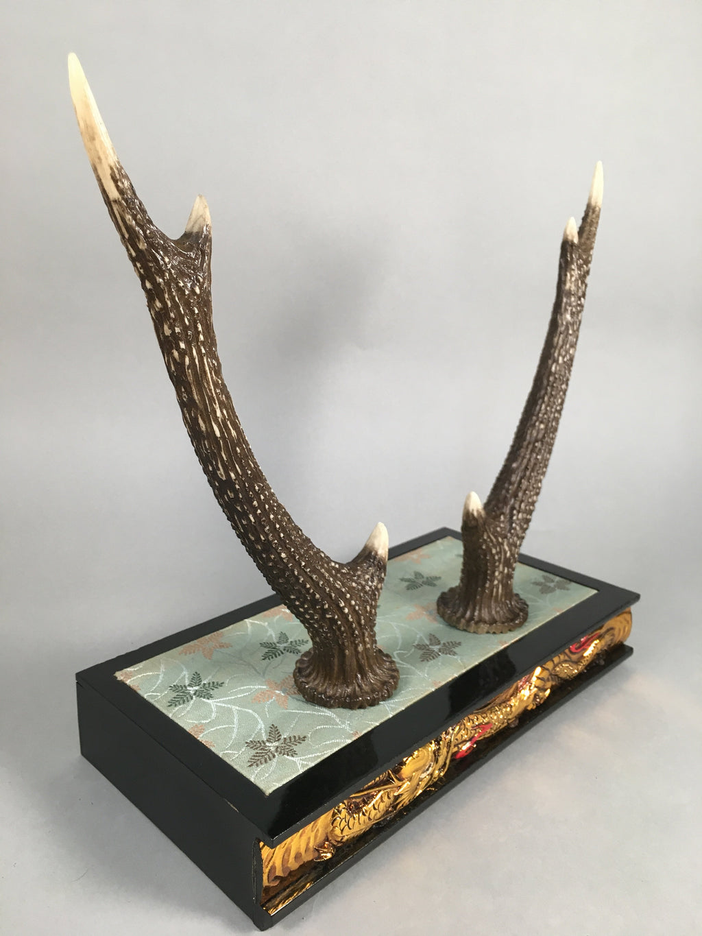 Japanese Antler Display Vtg Deer Sword Stand Katana Holder Wood Replica JK117
