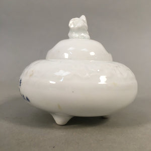 Japanese Arita Porcelain Incense Burner Vtg Hakuji Koro White WW2 Veteran BU384