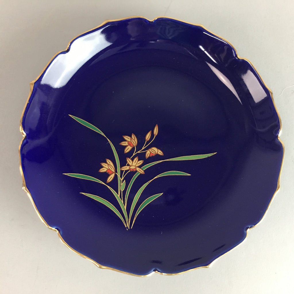 Japanese Arita Ware Blue Porcelain Plate Vtg Kozara Soy Sauce Dipping Dish QT9