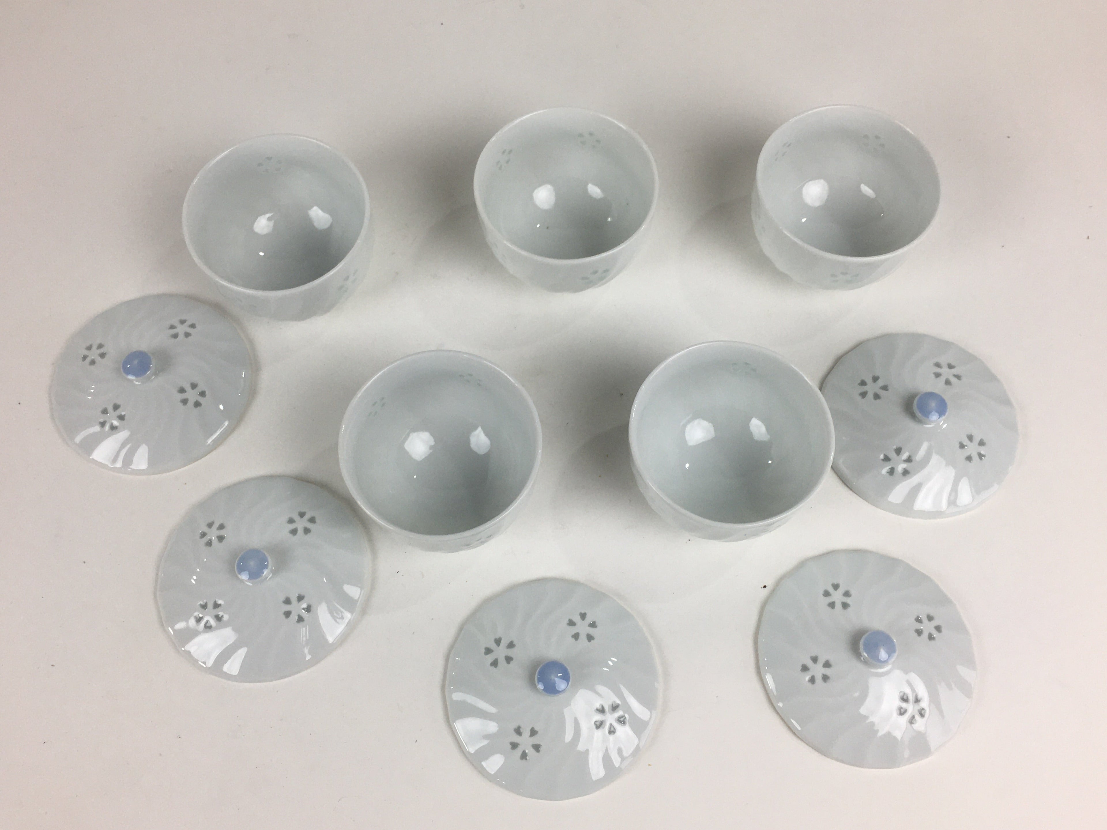 Japanese Arita Ware Cups Teapot Vtg Boxed Porcelain Yunomi Kyusu Sencha PX588