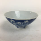 Japanese Arita Ware Porcelain Rice Bowl Vtg Sometsuke Blue Kids Festival QT134