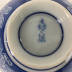 Japanese Arita Ware Porcelain Rice Bowl Vtg Sometsuke Blue Kids Festival QT134
