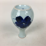 Japanese Arita Ware Porcelain Sake Bottle Vtg Blue Flower White Tokkuri TS339