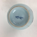 Japanese Arita Ware Porcelain Sake Bottle Vtg Blue Flower White Tokkuri TS341
