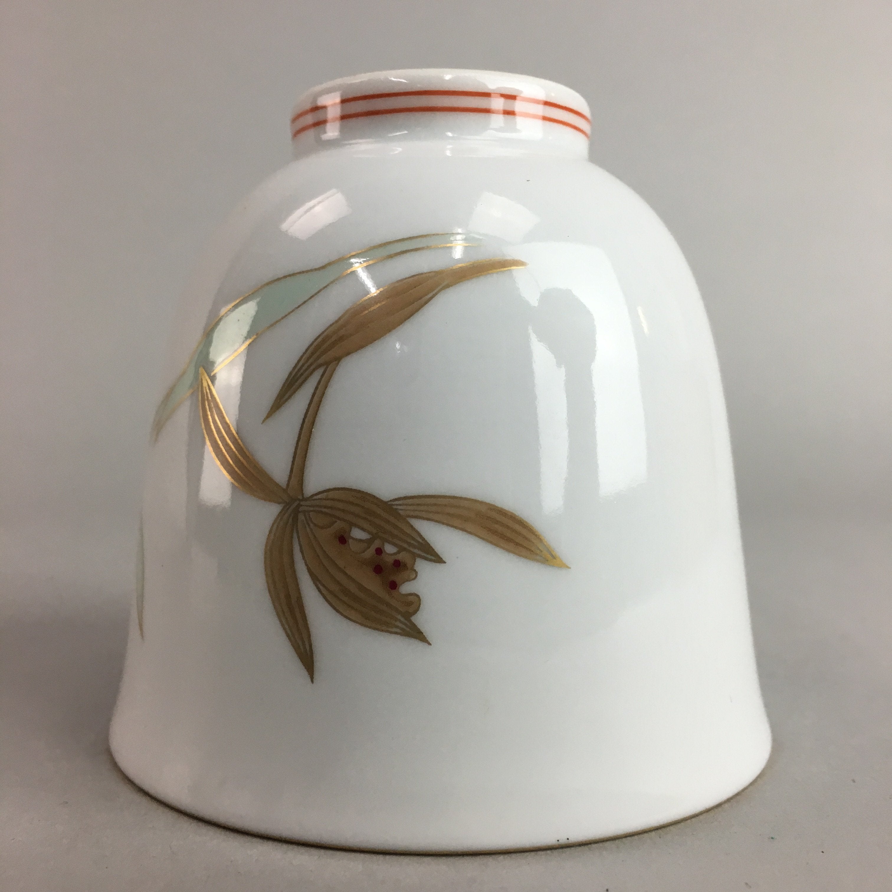 Japanese Arita ware Porcelain Teacup Vtg Fukagawa Yunomi Floral QT52