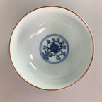 Japanese Arita ware Porcelain Teacup Vtg Lidded Yunomi Sometsuke Floral QT11
