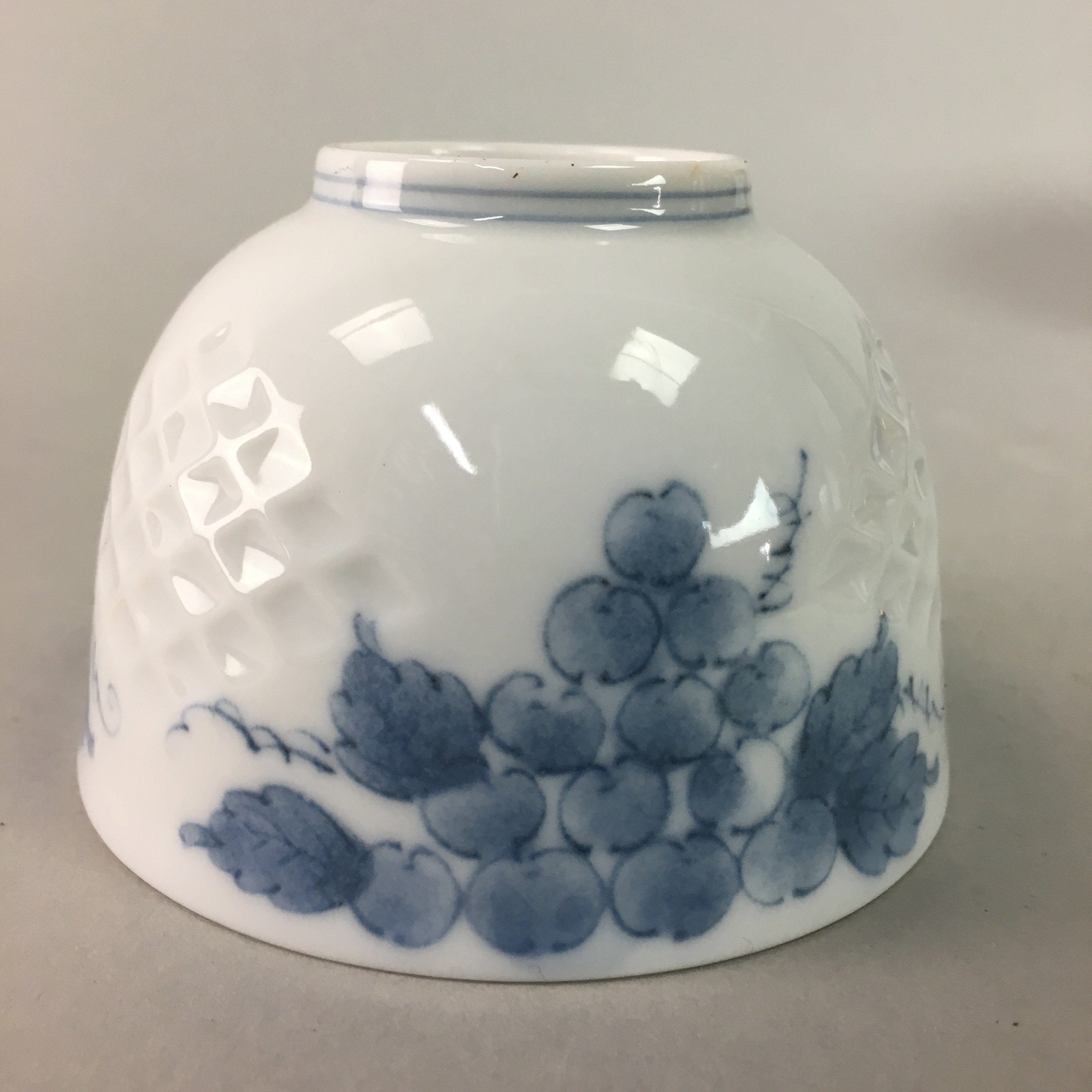 Japanese Arita ware Teacup Vtg Signed Porcelain Sometsuke Yunomi Sencha TC42