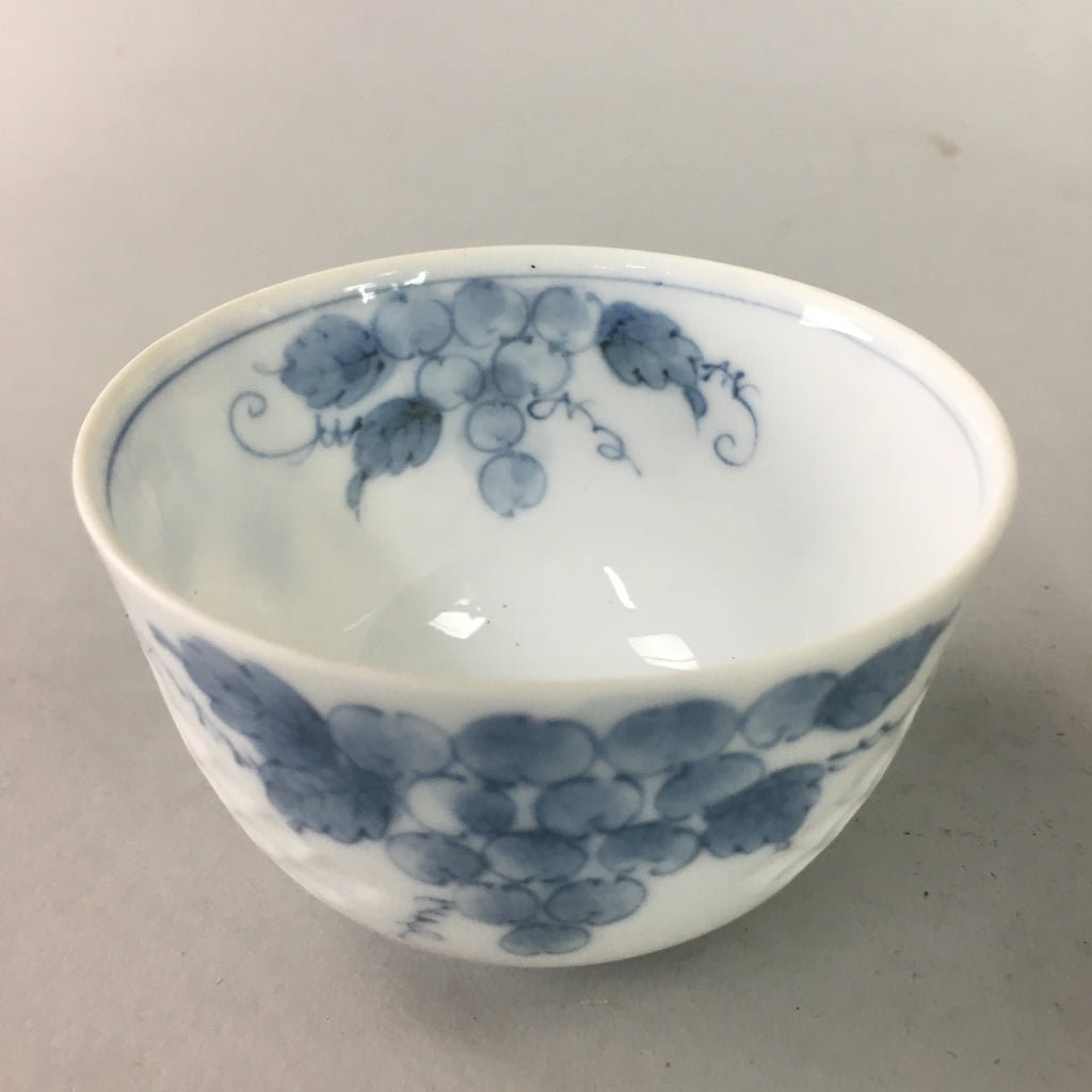 Japanese Arita ware Teacup Vtg Signed Porcelain Sometsuke Yunomi Sencha TC42