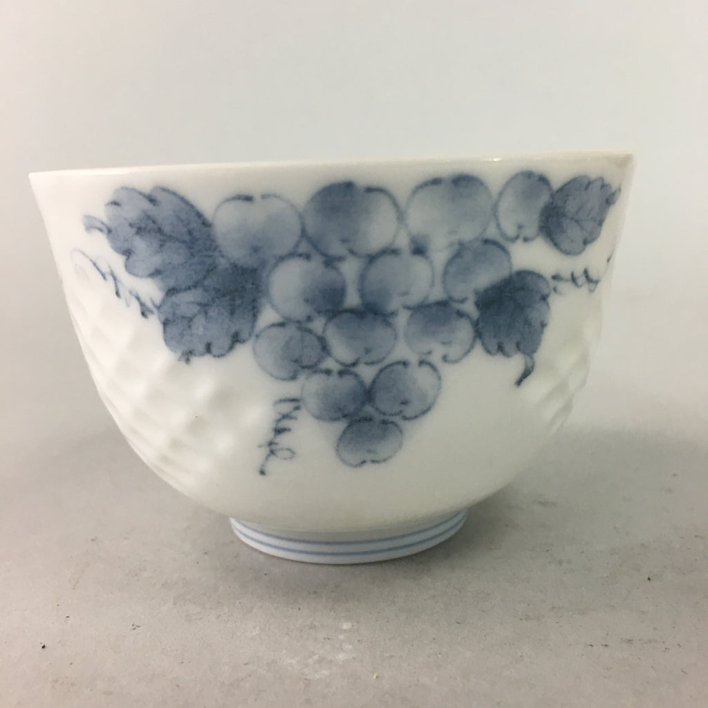 Japanese Arita ware Teacup Vtg Signed Porcelain Sometsuke Yunomi Sencha TC45