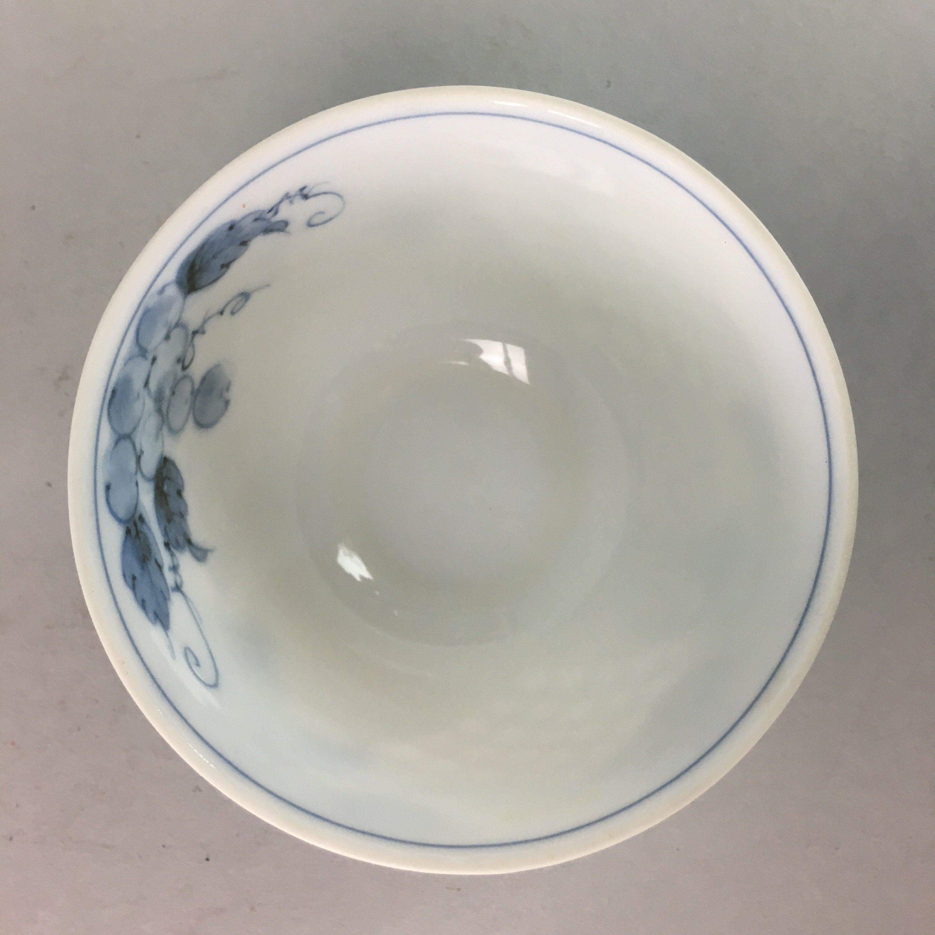 Japanese Arita ware Teacup Vtg Signed Porcelain Sometsuke Yunomi Sencha TC45
