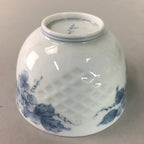 Japanese Arita ware Teacup Vtg Signed Porcelain Sometsuke Yunomi Sencha TC45
