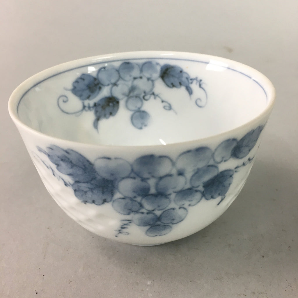 Japanese Arita ware Teacup Vtg Signed Porcelain Sometsuke Yunomi Sencha TC45