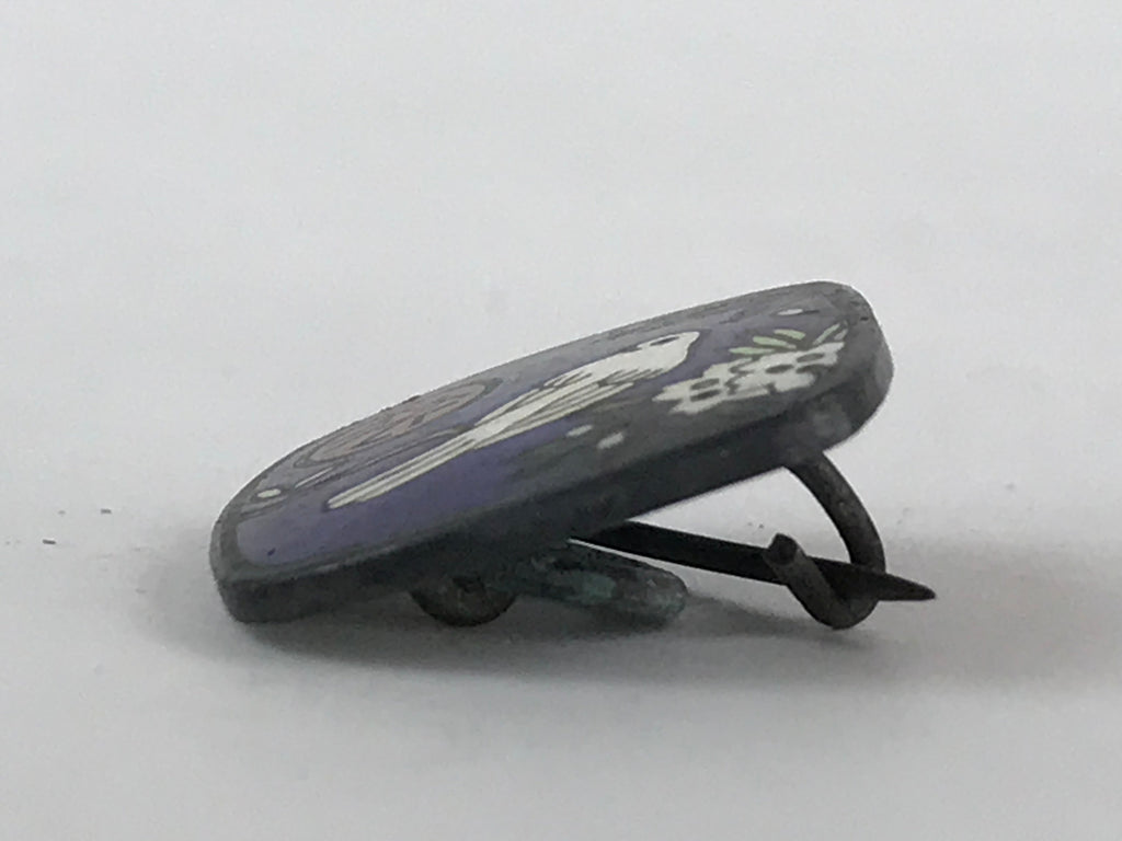 Japanese Army Pin badge Vtg WW2 Dove Cherry Blossom Kanji Travel JK455