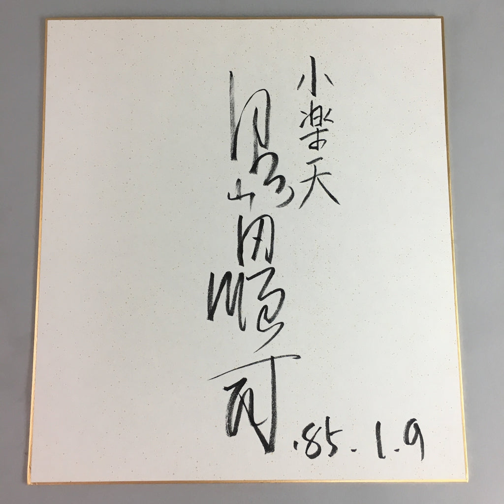 Japanese Art Board Vtg Shikishi Paper Calligraphy Kanji Handwritten A201
