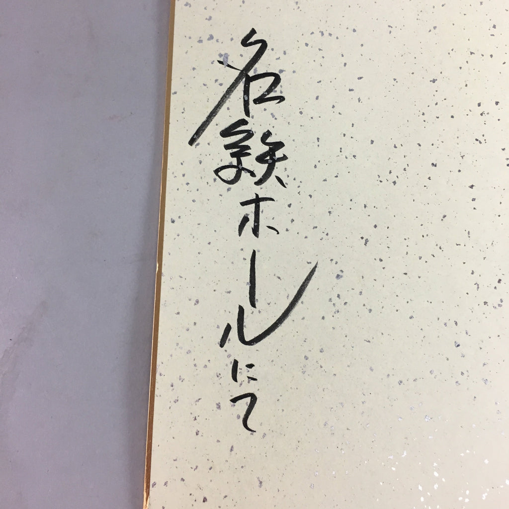 Japanese Art Board Vtg Shikishi Paper Calligraphy Kanji Handwritten A201