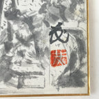 Japanese Art Board Vtg Shikishi Paper Hand Drawn Picture Autumn Scenery A439