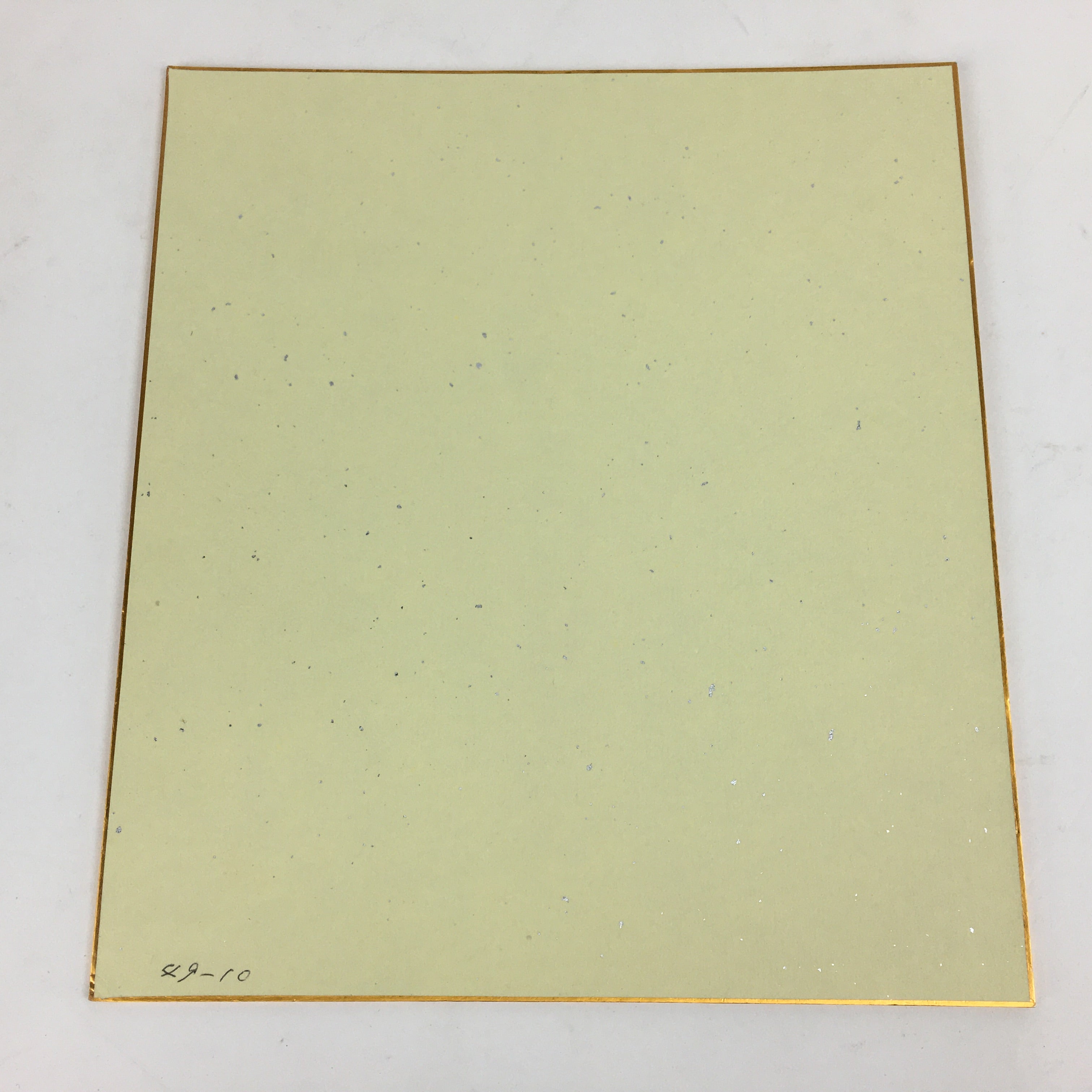 Japanese Art Board Vtg Shikishi Paper Hand Drawn Picture Black Cow Man A386