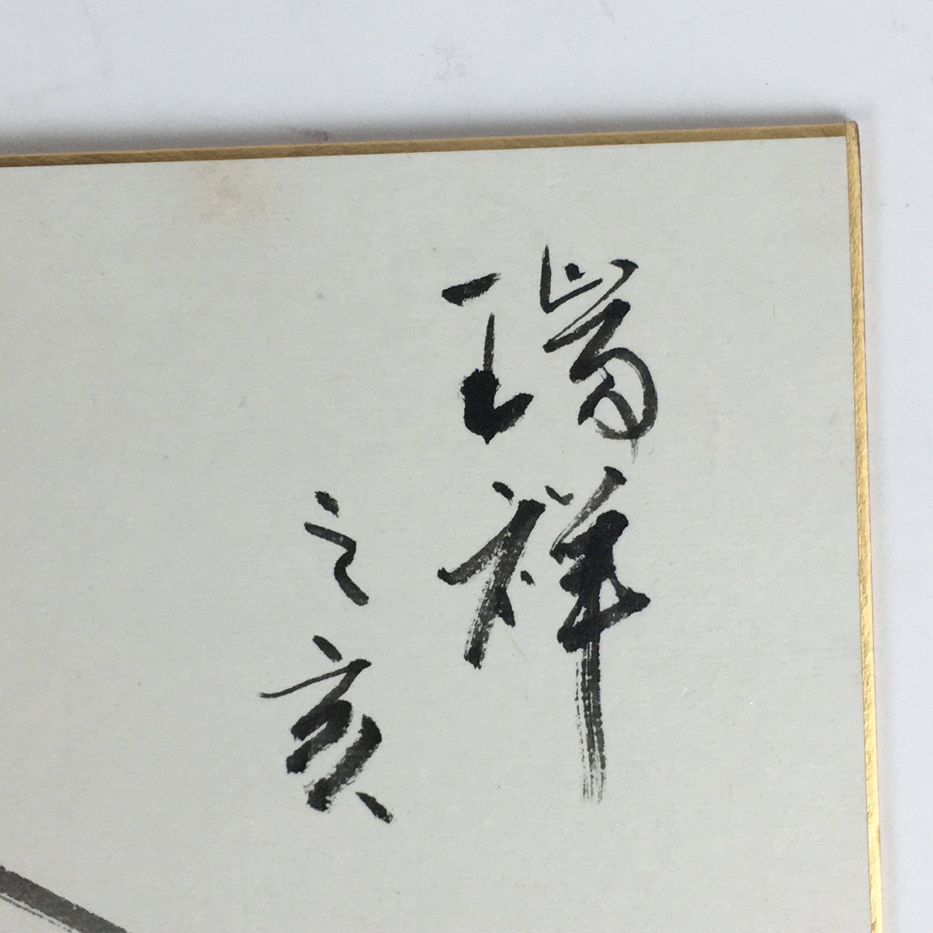 Japanese Art Board Vtg Shikishi Paper Hand Drawn Picture Boar A432