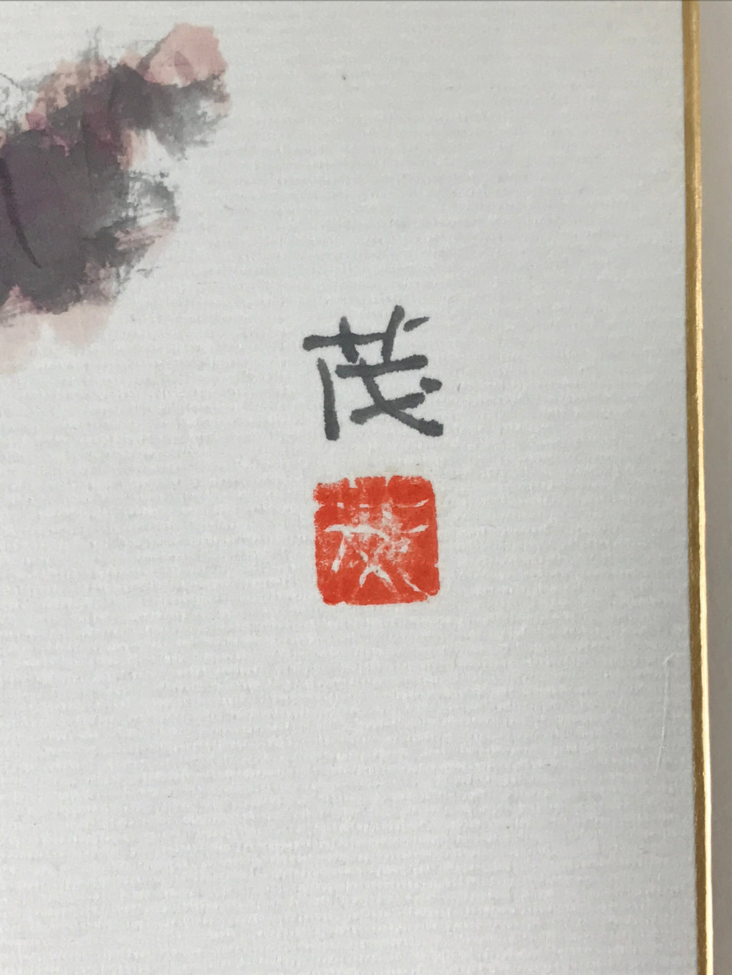 Japanese Art Board Vtg Shikishi Paper Hand Drawn Picture Cherry Blossom A456