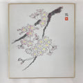 Japanese Art Board Vtg Shikishi Paper Hand Drawn Picture Cherry Blossom A456