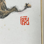 Japanese Art Board Vtg Shikishi Paper Hand Drawn Picture Daikokuten A458
