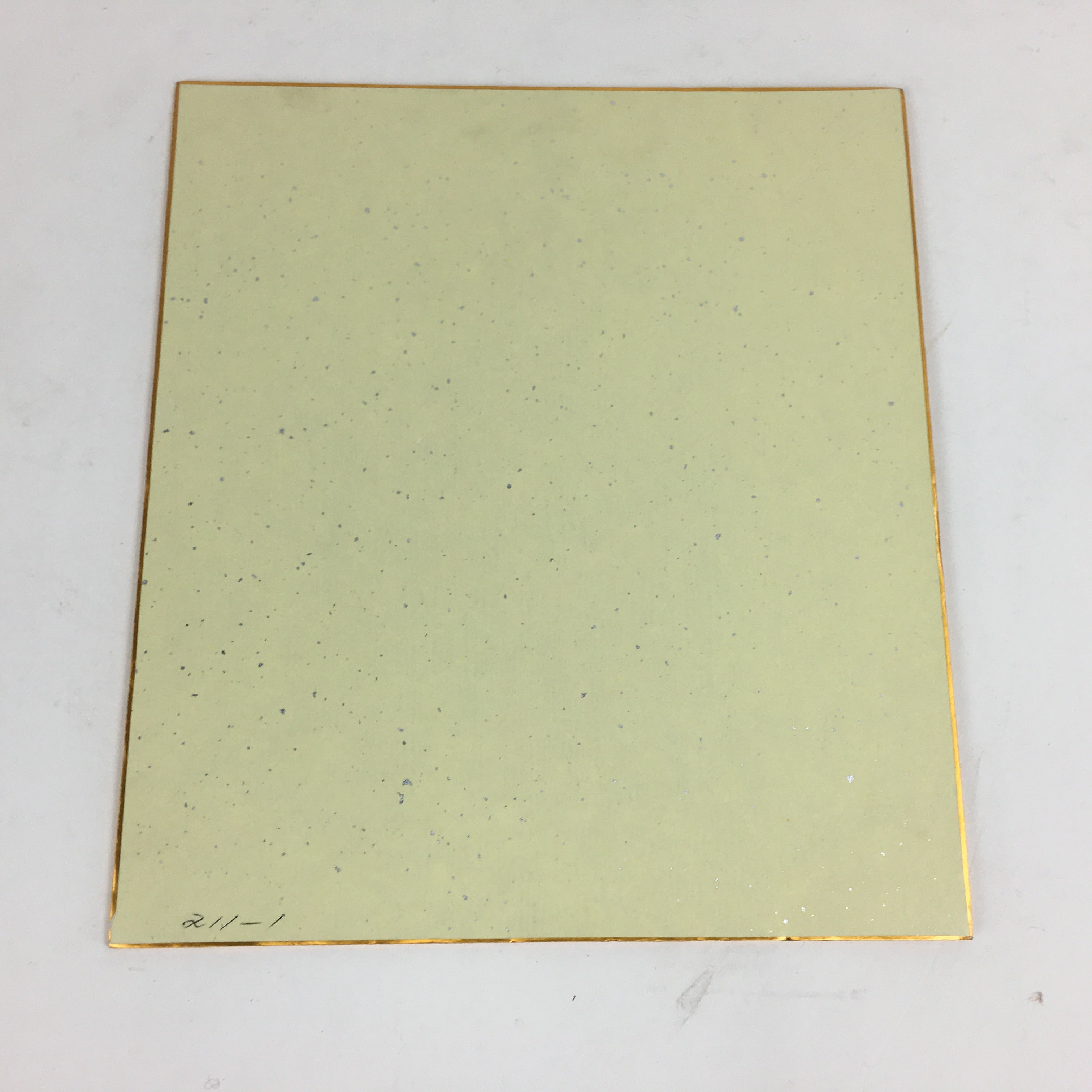 Japanese Art Board Vtg Shikishi Paper Hand Drawn Picture Grooming Crane A370