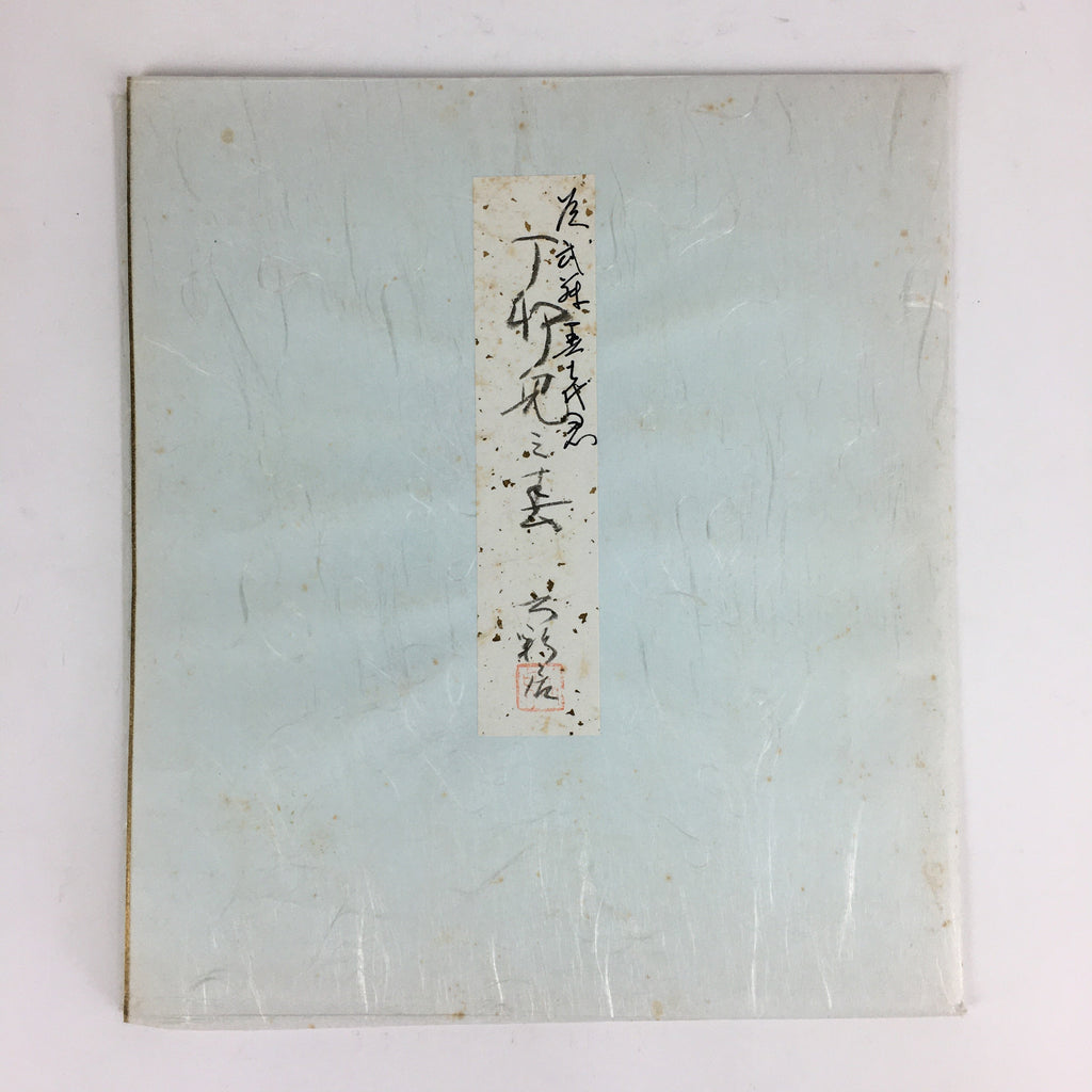 Japanese Art Board Vtg Shikishi Paper Hand Drawn Picture Rabbit Toy A431