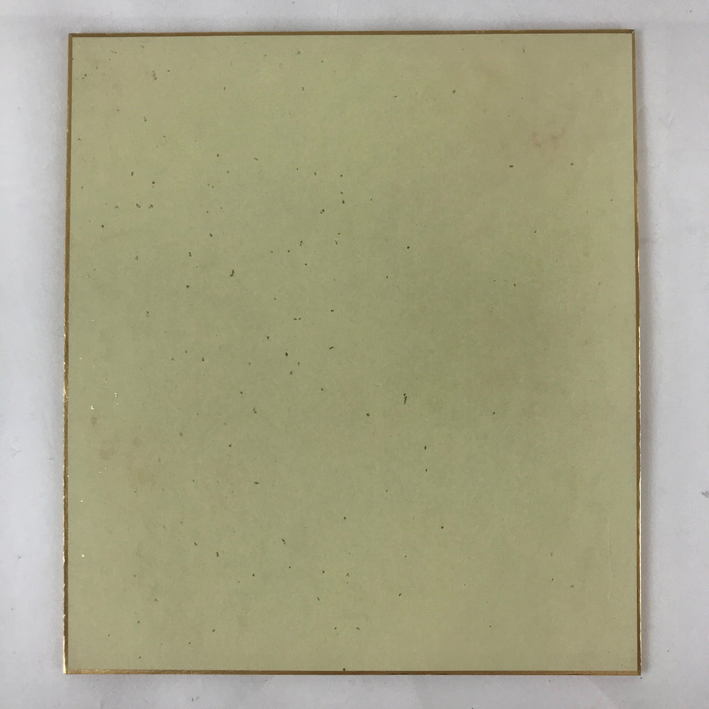 Japanese Art Board Vtg Shikishi Paper Hand Drawn Picture Turtles A454