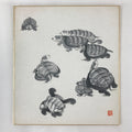 Japanese Art Board Vtg Shikishi Paper Hand Drawn Picture Turtles A454