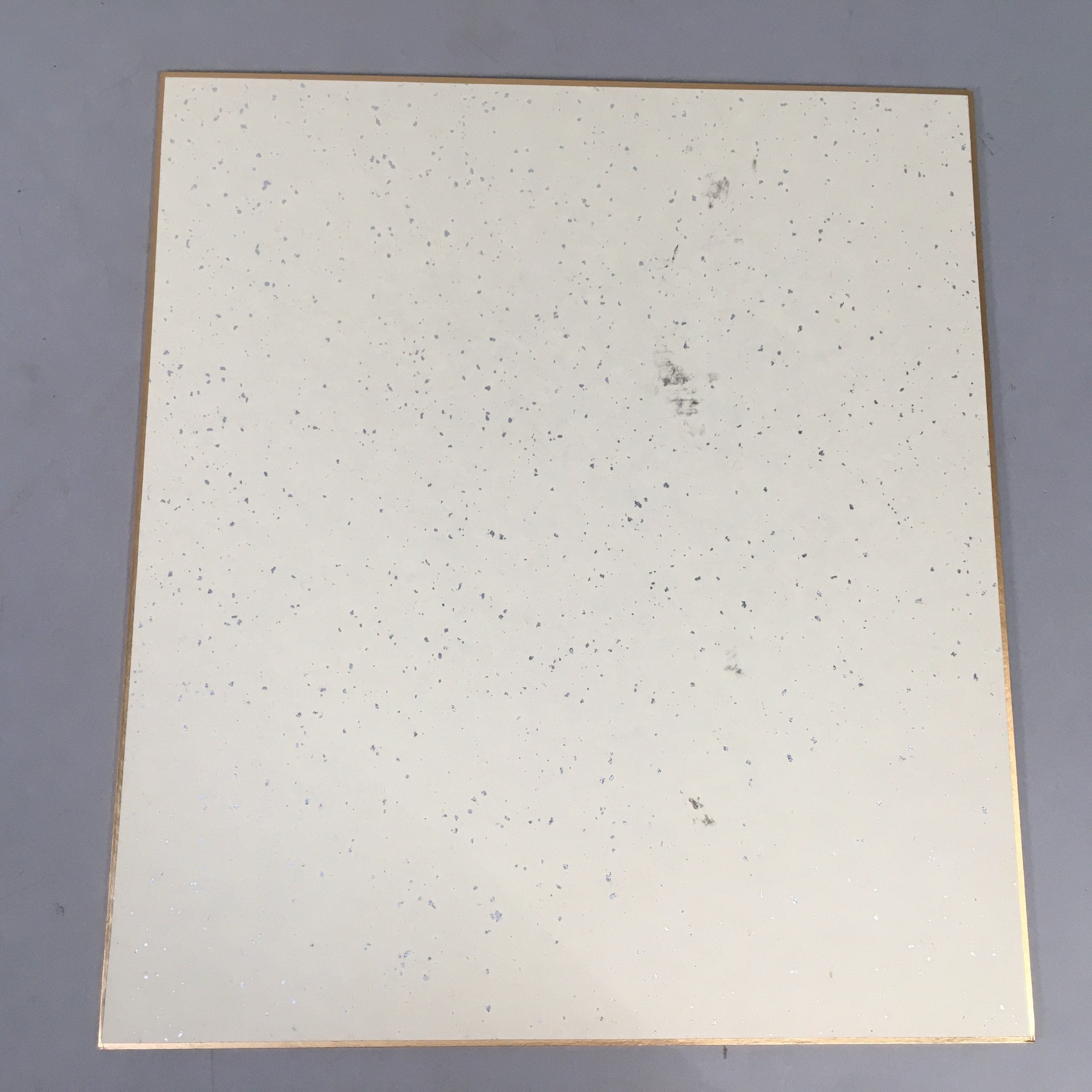 Japanese Art Board Vtg Shikishi Paper Hand-painted Calligraphy Kanji A296
