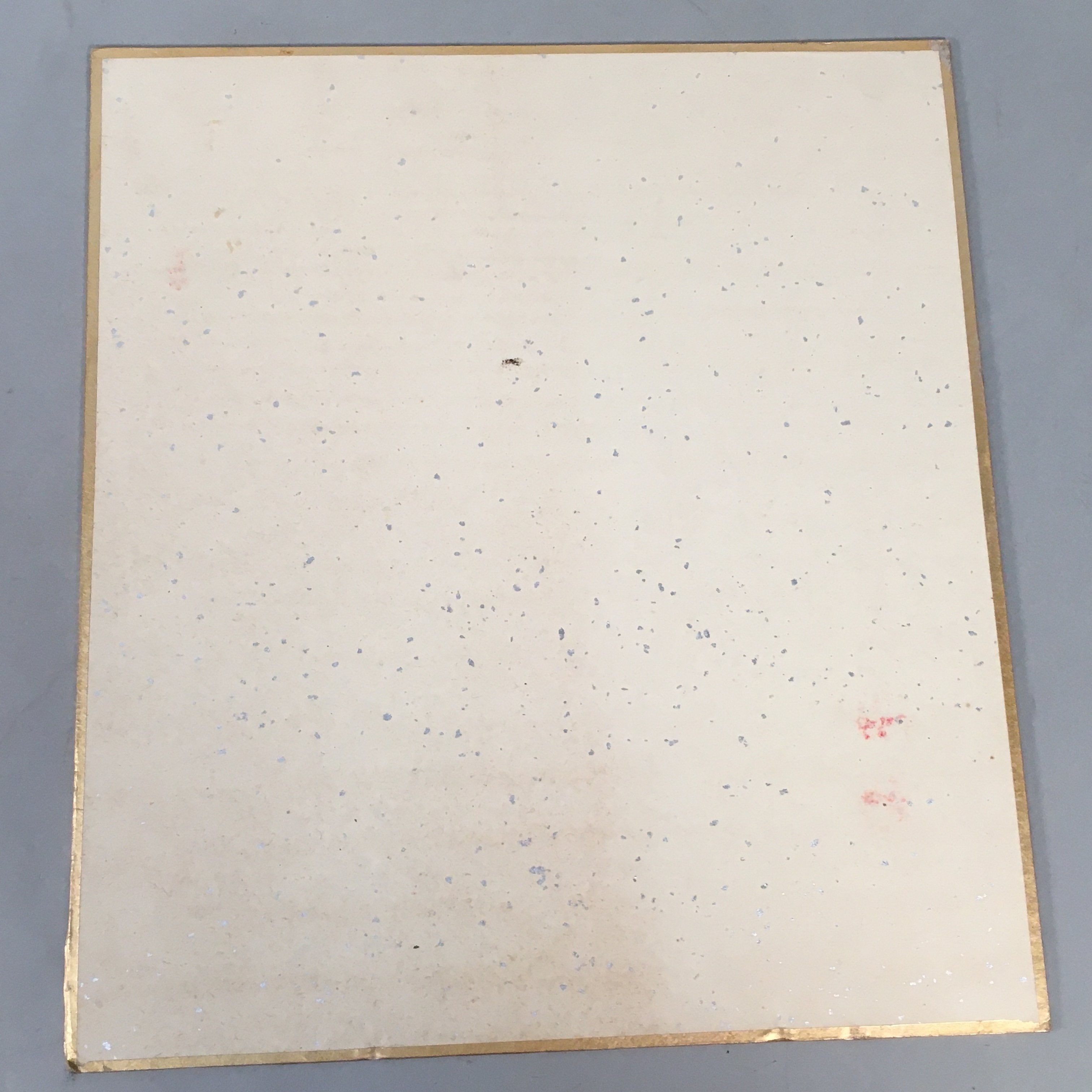 Japanese Art Board Vtg Shikishi Paper Hand-painted Calligraphy Kanji A308