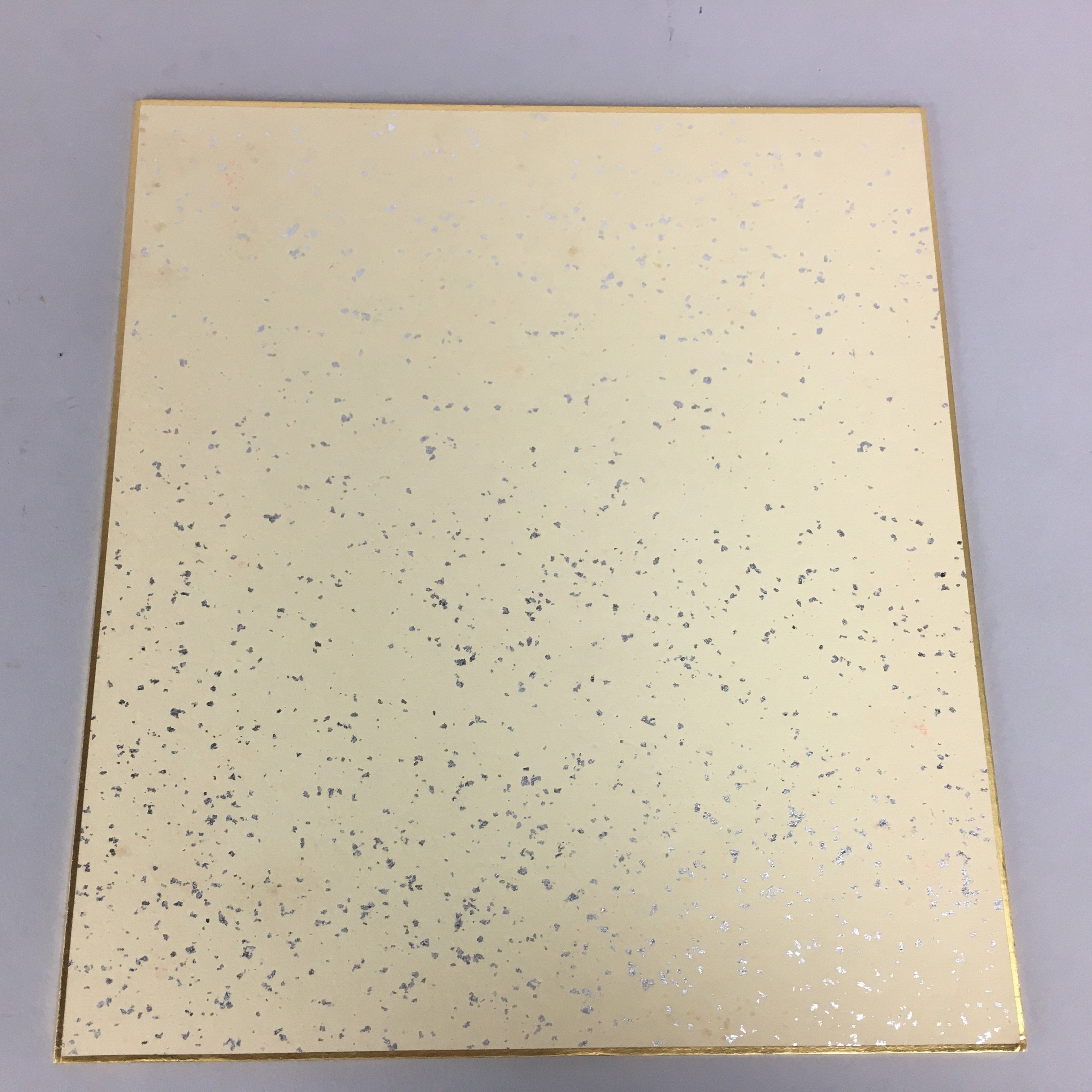 Japanese Art Board Vtg Shikishi Paper Hand-painted Calligraphy Kanji A323